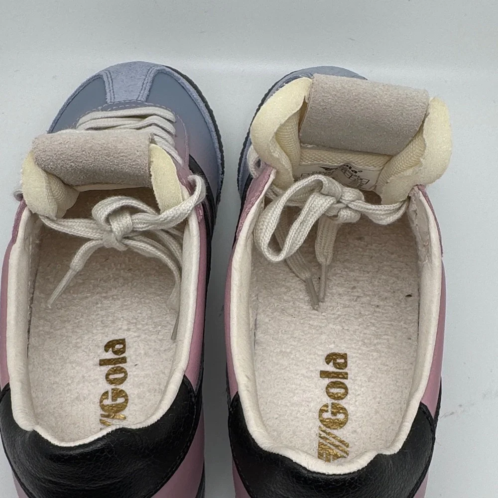 Gola Elan Ombre Low Top Leather Suede Purple, Pink Black Sneakers Size 7.5 - NEW